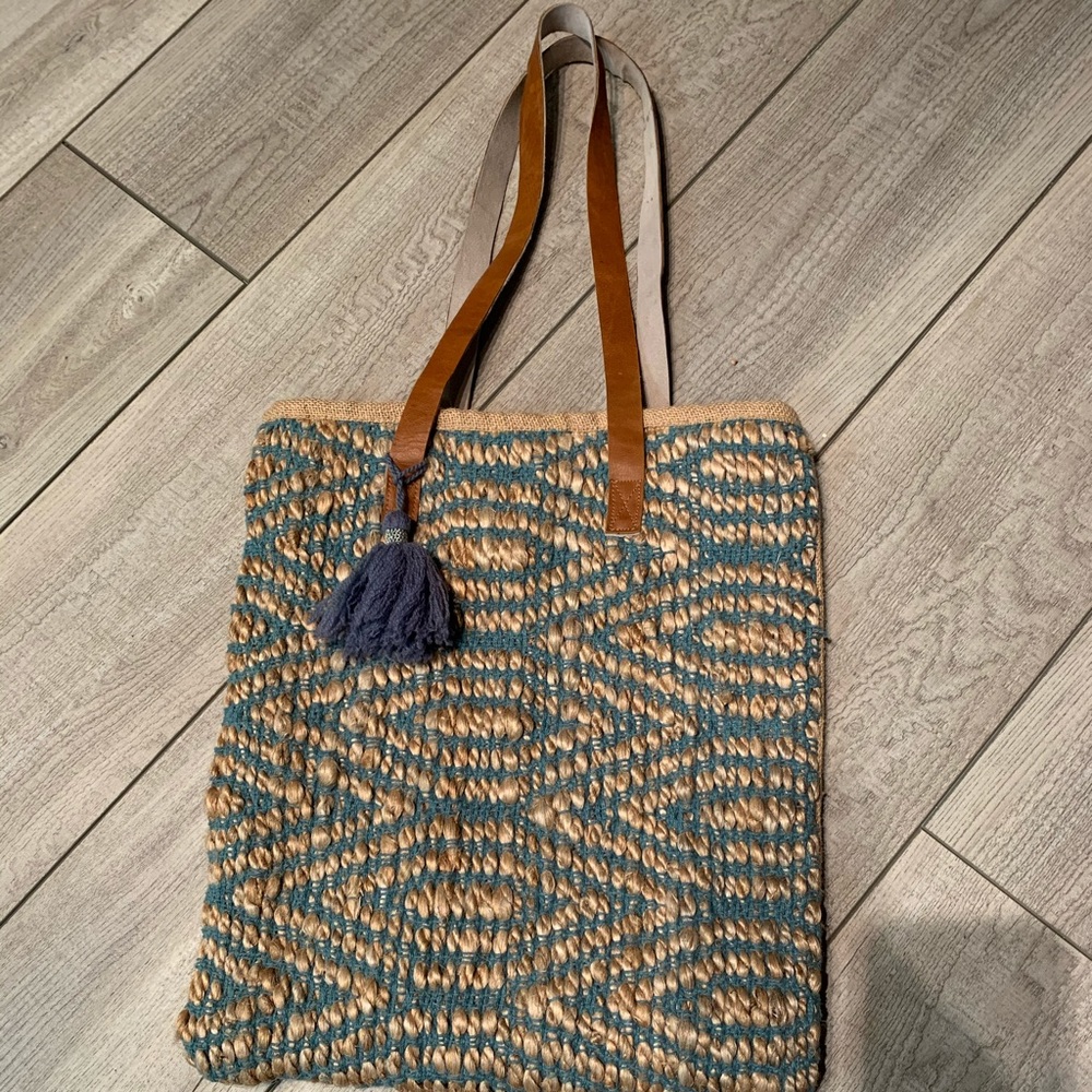 Earthbound knit front tote